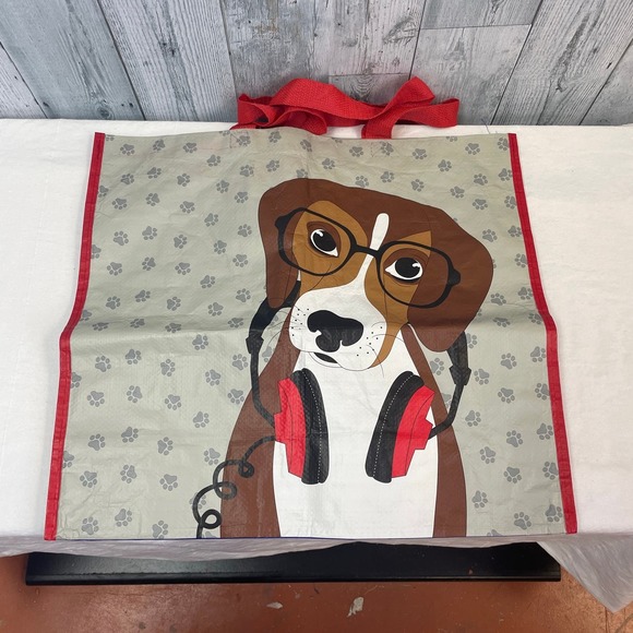 Lot of 6+ Reusable Dog Fruit Animal St Louis Cityscape Handle Shopping Tote Bags - Picture 2 of 12